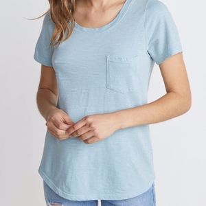 Marine Layer Boyfriend Pocket Tee in Aquamarine XS